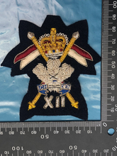 Load image into Gallery viewer, British Army Bullion Embroidered Blazer Badge - 12th Lancers
