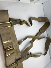 Charger l&#39;image dans la galerie, Original British Army WW2 37 Pattern Belt &amp; Shoulder Straps Set - 42&quot; Waist
