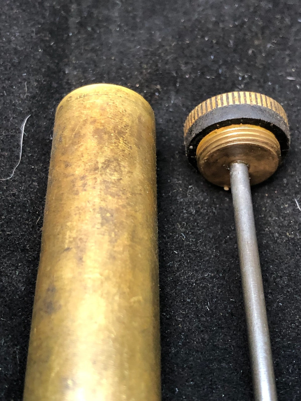 Original WW1 British Army SMLE Enfield Brass Oil Bottle - J.J.B Maker Marked - The Militaria Shop