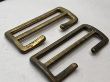 Load image into Gallery viewer, Original WW2 British Army Small Pack / Large Pack Strap Brass Buckles
