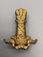 Load image into Gallery viewer, Original WW1 WW2 British Army 11th Hussars Cavalry Cap Badge
