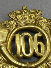 Load image into Gallery viewer, Original British Army - 106th Regiment of Foot (Bombay Light Infantry) Cap Badge
