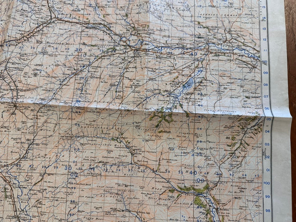 Original WW2 British Army GSGS Map of Scotland - Kirkby Londsale & Hawes - The Militaria Shop