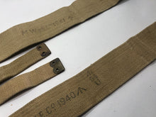 Charger l&#39;image dans la galerie, Original WW2 37 Patternn Webbing British Army L Strap Set - WW2 Dated
