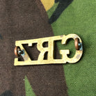 Genuine British Army WW1 Brass Shoulder Title - Unknown G.R.Z - The Militaria Shop