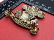 Load image into Gallery viewer, Original WW2 British Army Cap Badge - 10th Royal Hussars Regiment
