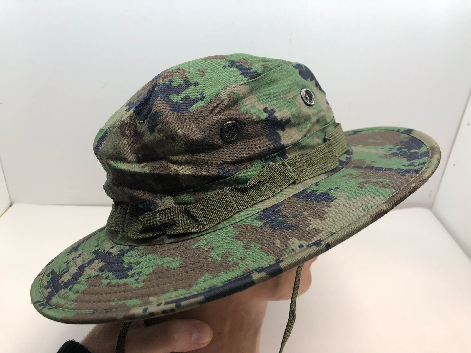 Genuine US Army Digital Jungle Camouflage Boonie Sun Hat Type II - Size 8 - The Militaria Shop