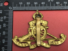 Load image into Gallery viewer, Original WW2 British Army Royal Artillery Kings Crown Cap Badge
