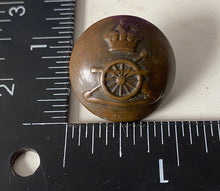 Load image into Gallery viewer, Kings Crown Royal Artillery tunic button - approx 24mm
