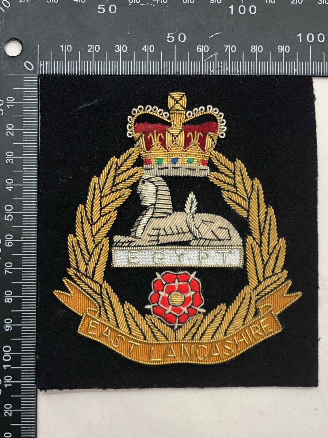 British Army Bullion Embroidered Blazer Badge - East Lancashire