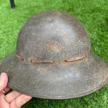 Lade das Bild in den Galerie-Viewer, Original WW2 British Home Front Civillian Zuckerman Helmet &amp; Liner - 1941 Dated
