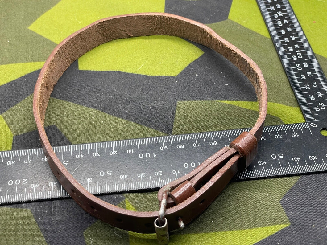 WW2 German Army / Luftwaffe Brown Leather Zeltbahn / Equipment Strap - The Militaria Shop