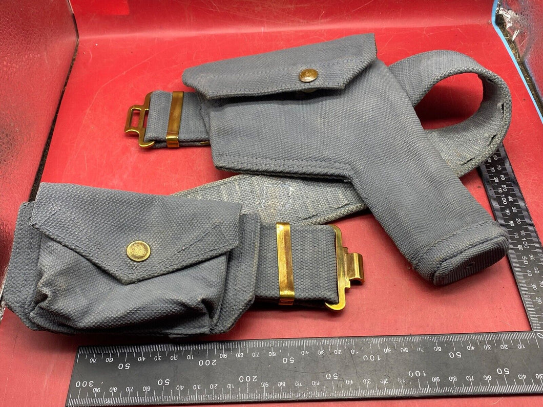Original WW2 British Royal Air Force RAF Holster Belt and Ammo Pouch 1942 Dated