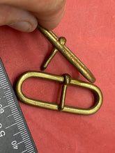 Load image into Gallery viewer, Original WW2 British Army Home Guard Brass Belt Loops &amp; Pins From Leather Belt
