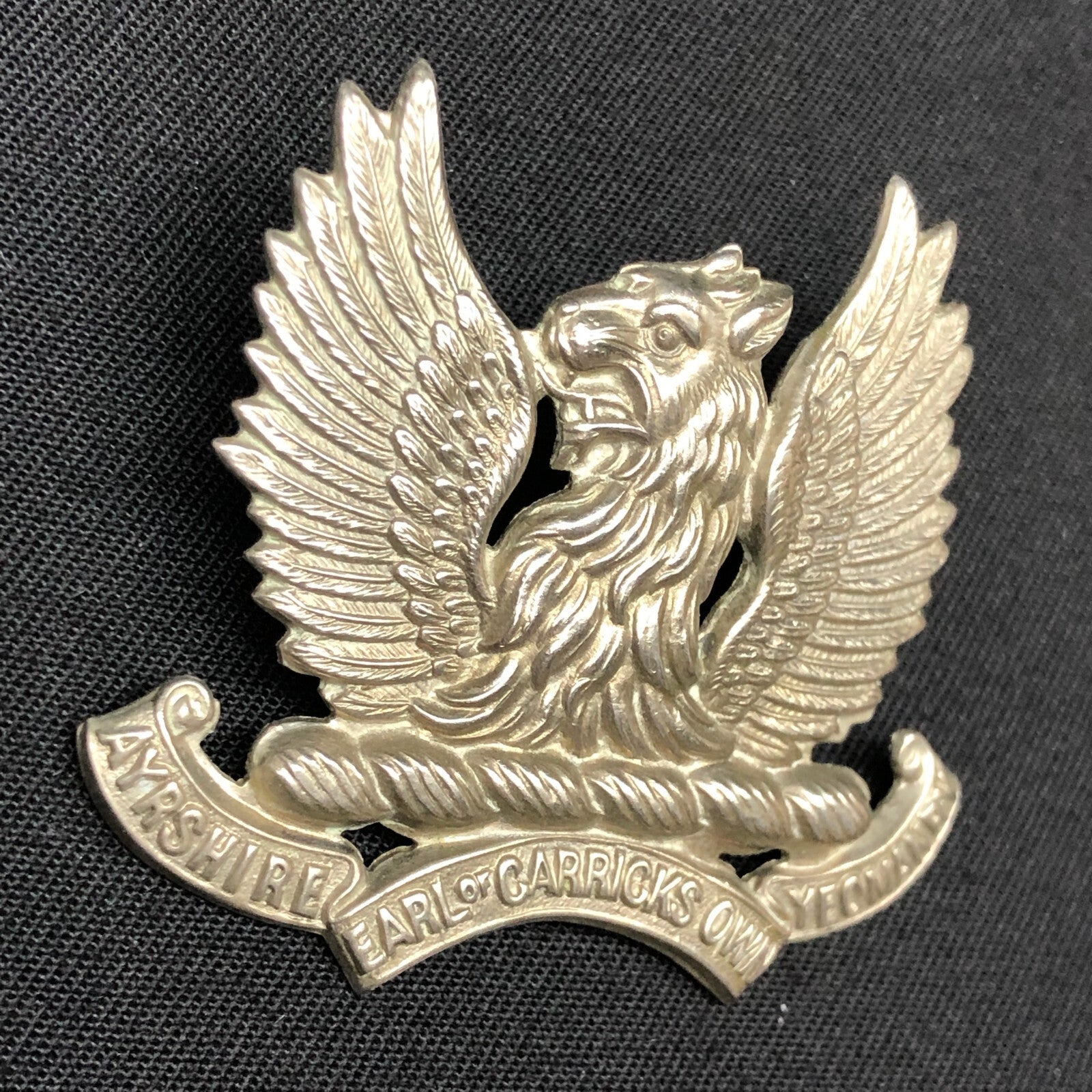WW1 British Army Ayrshire (Earl of Carrick's Own) Yeomanry Cap Badge - The Militaria Shop