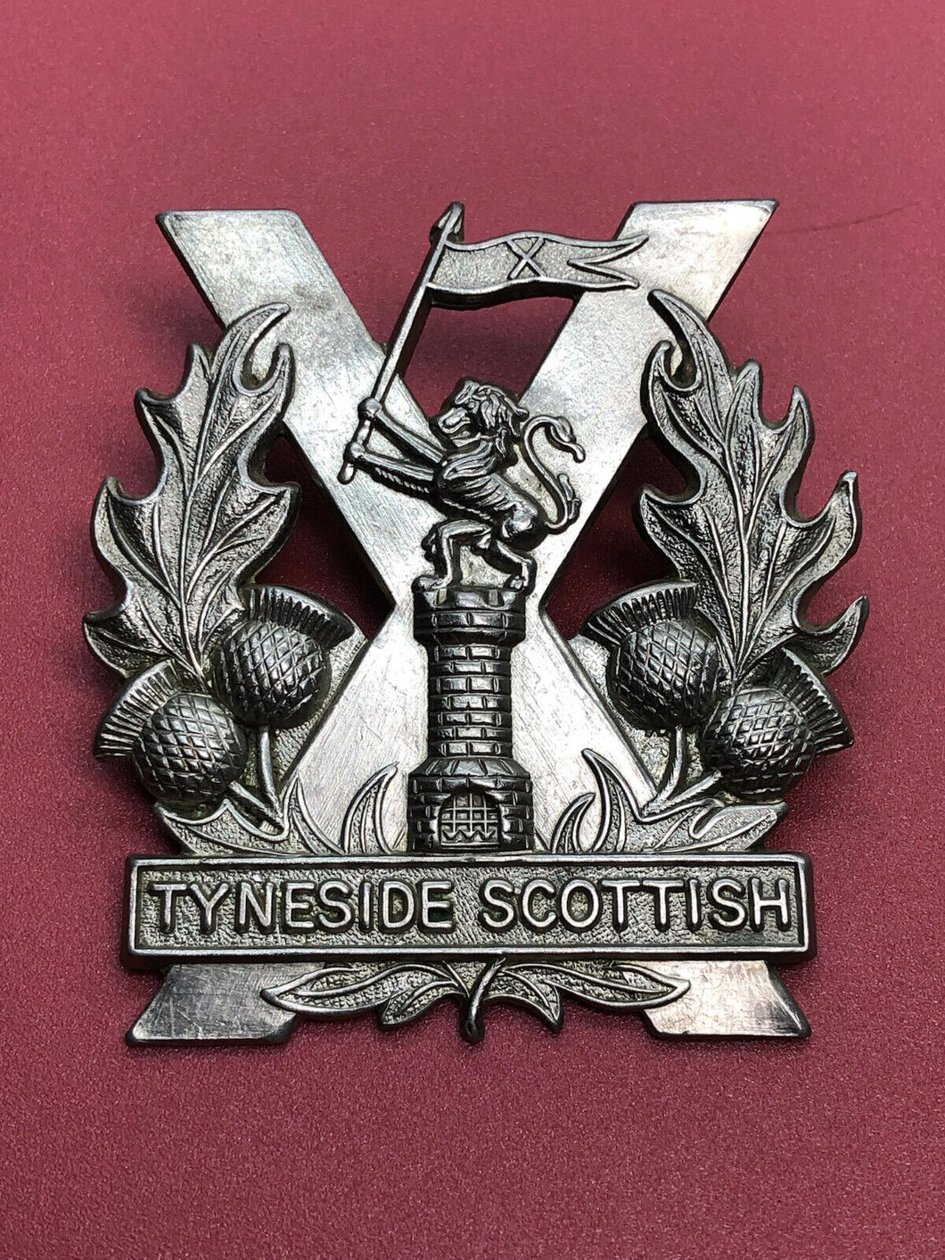 Genuine British Army Tyneside Scottish Regiment Cap Badge