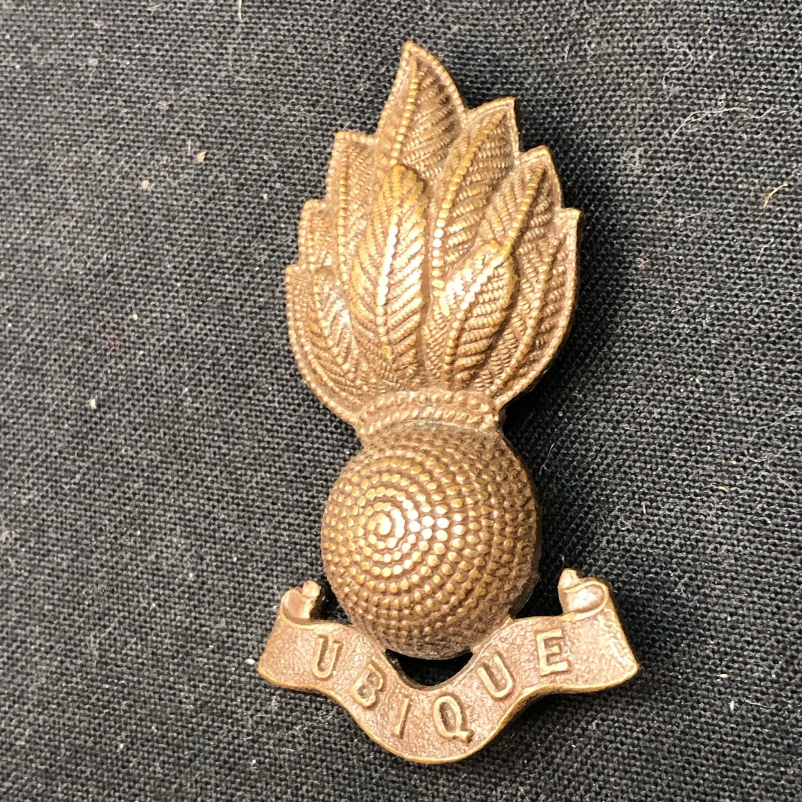Genuine WW2 British Army Brass Cap Badge - Royal Engineers - The Militaria Shop