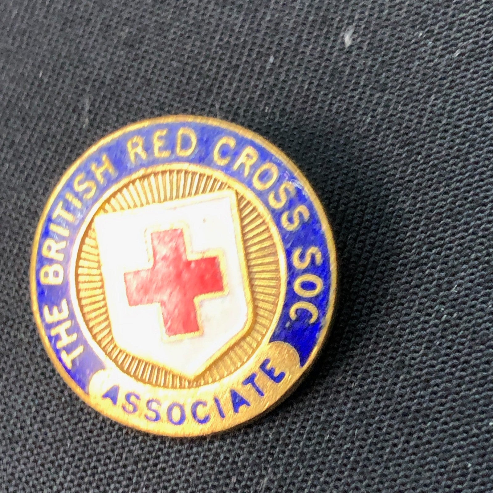 Vintage British Red Cross Society (BRCS) Associate Member Lapel Pin - The Militaria Shop