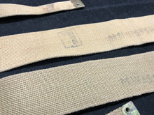 Load image into Gallery viewer, Original WW2 British Army 37 Pattern Khaki L-Straps Webbing - Wartime Dated
