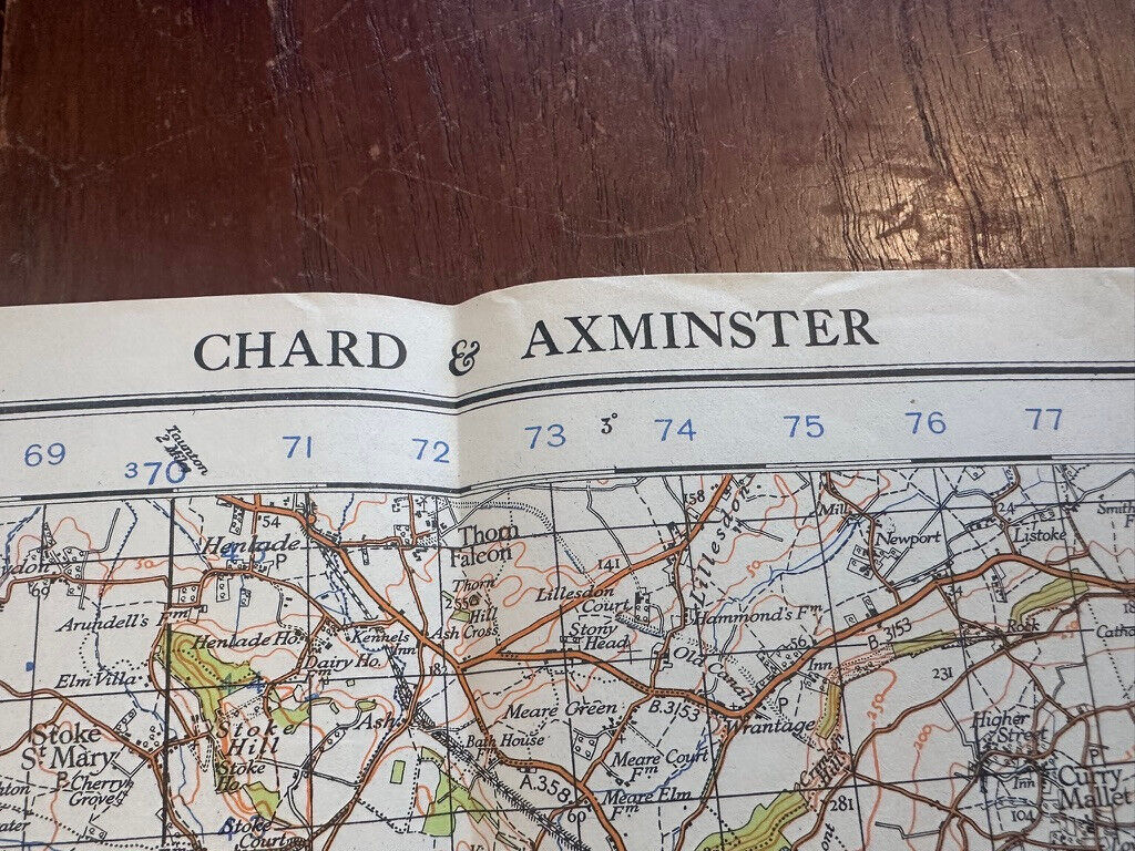 Original WW2 British Army GSGS OS Map of England & Wales - Chard & Axminster - The Militaria Shop
