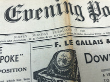 Lade das Bild in den Galerie-Viewer, Original WW2 British Newspaper Channel Islands Occupation Jersey - February 1941
