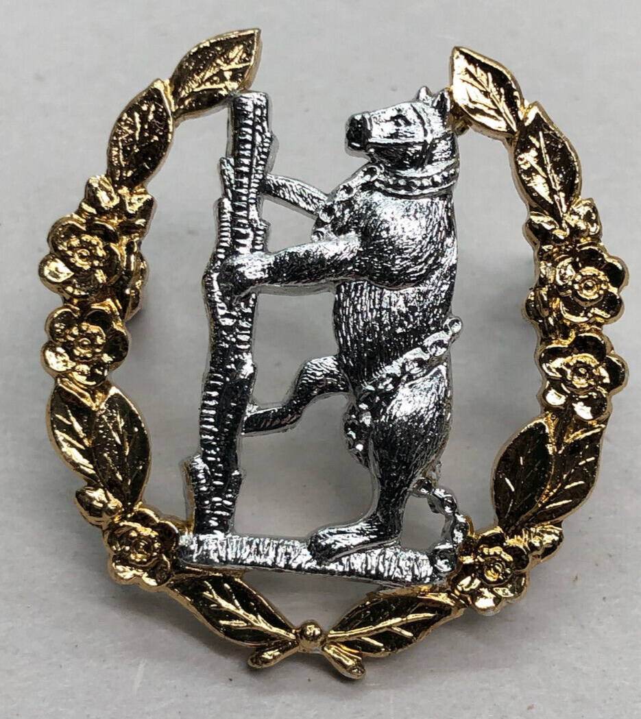 Genuine British Army Cap Badge-Queens Own Warwickshire & Worcestershire Yeomanry