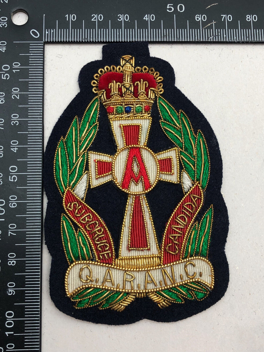 British Army Bullion Embroidered Blazer Badge - Queen Alexandria Nurses QARANC