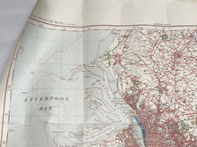 Load image into Gallery viewer, Original WW2 German Army Map of the UK - Manchester / Liverpool / Chester
