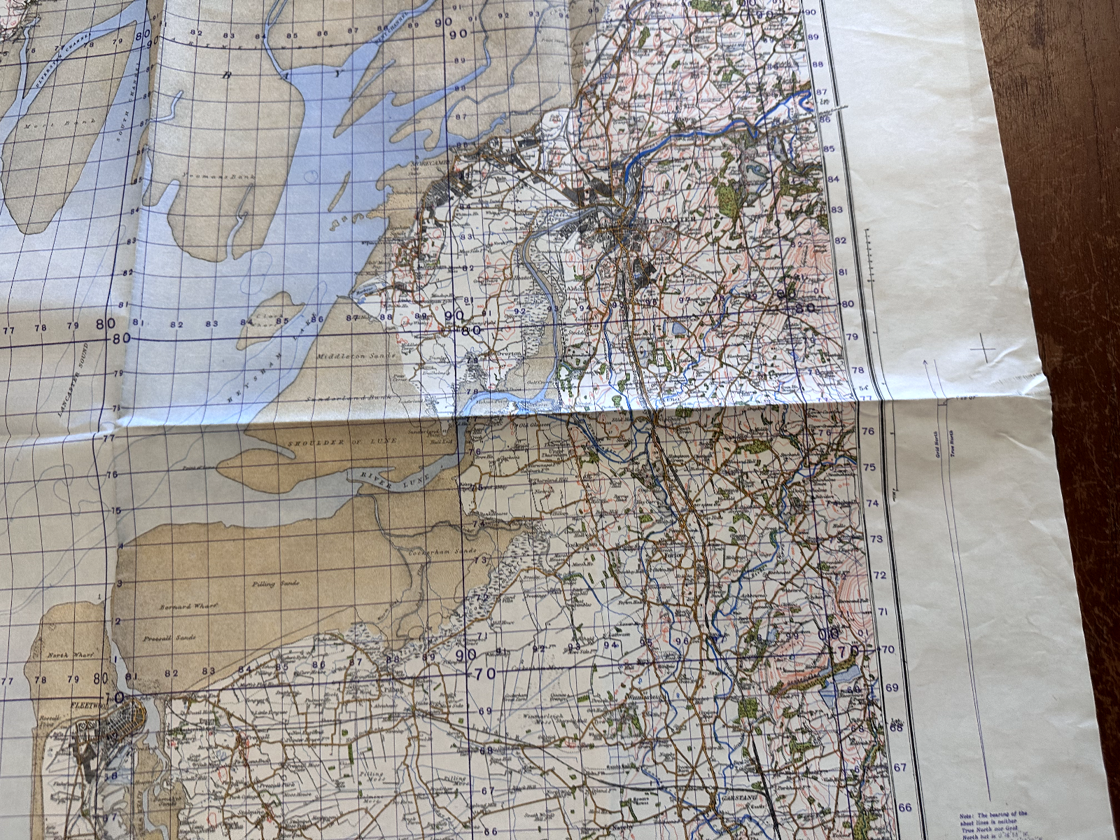 Original WW2 British Army GSGS OS Map of Great Britain - Lancaster & Barrow - The Militaria Shop