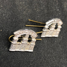 Load image into Gallery viewer, Original British Collar Badge Pair - Royal Irish Rangers - The Militaria Shop
