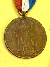 Load image into Gallery viewer, Original France, Belgium, America &amp; Great Britain Peace Medal 1919
