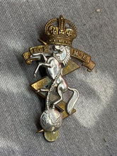 Load image into Gallery viewer, Original WW1/WW2 British Army Royal Electrical &amp; Mechanical Engineers Cap Badge
