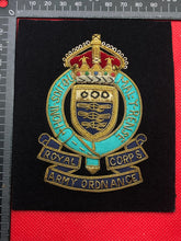 Load image into Gallery viewer, British Army Bullion Embroidered Blazer Badge - Royal Army Ordnance Corps
