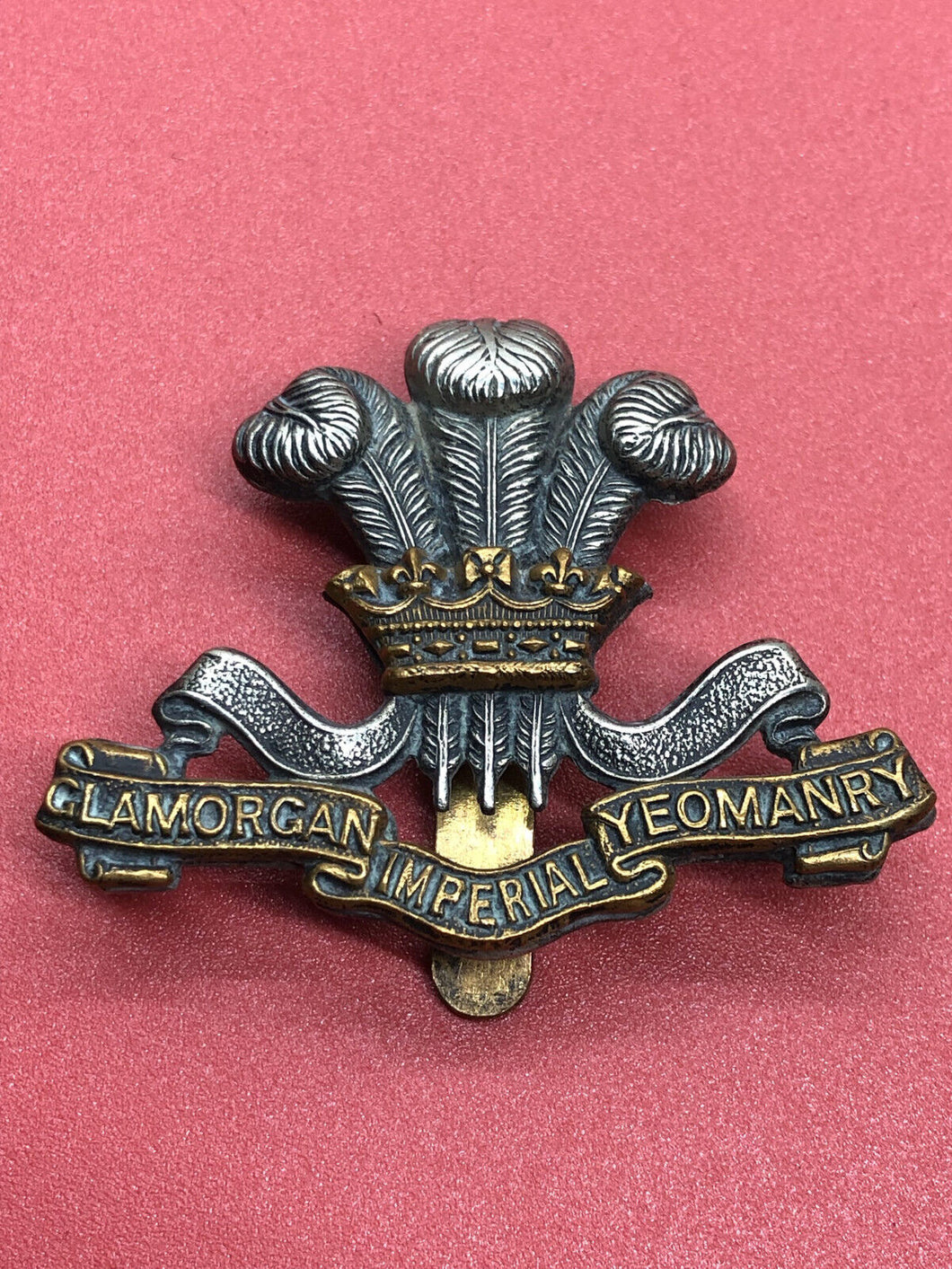 Original WW1 British Army Glamorgan Imperial Yeomanry Cap Badge