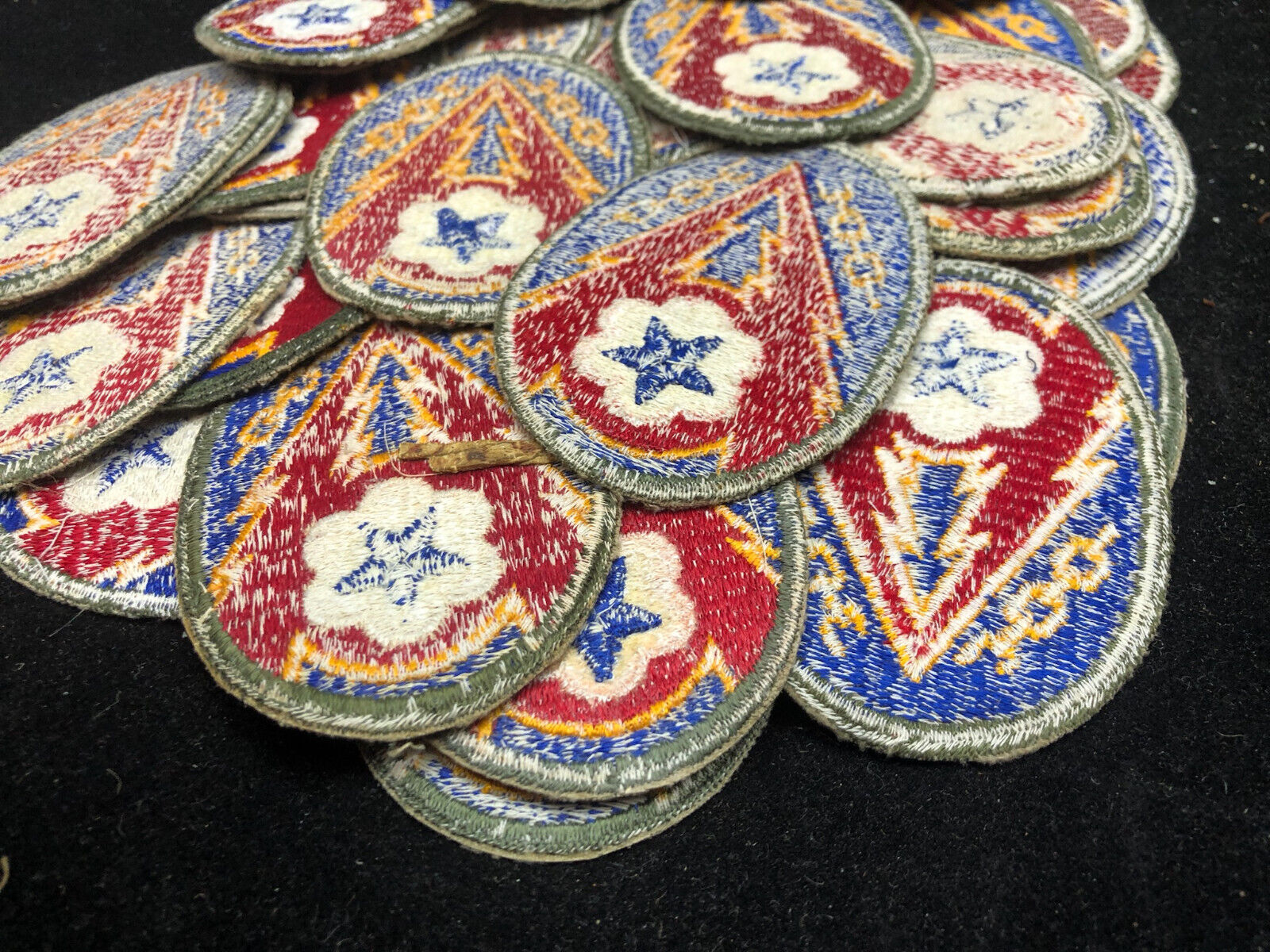 Unissued Original WW2 US Army Advanced Communications Zone ETO Cloth Badge Patch - The Militaria Shop