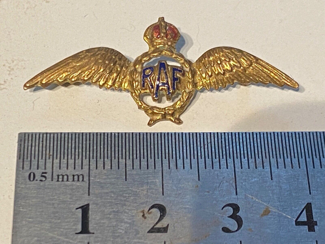 Original WW2 British Royal Air Force RAF - King's Crown Sweetheart Brooch