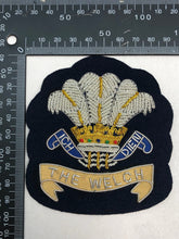 Load image into Gallery viewer, British Army Bullion Embroidered Blazer Badge - The Welch Regiment
