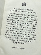 Charger l&#39;image dans la galerie, Original 1939 Dated British Army, Navy, Airforce Serviceman&#39;s Bible - Named
