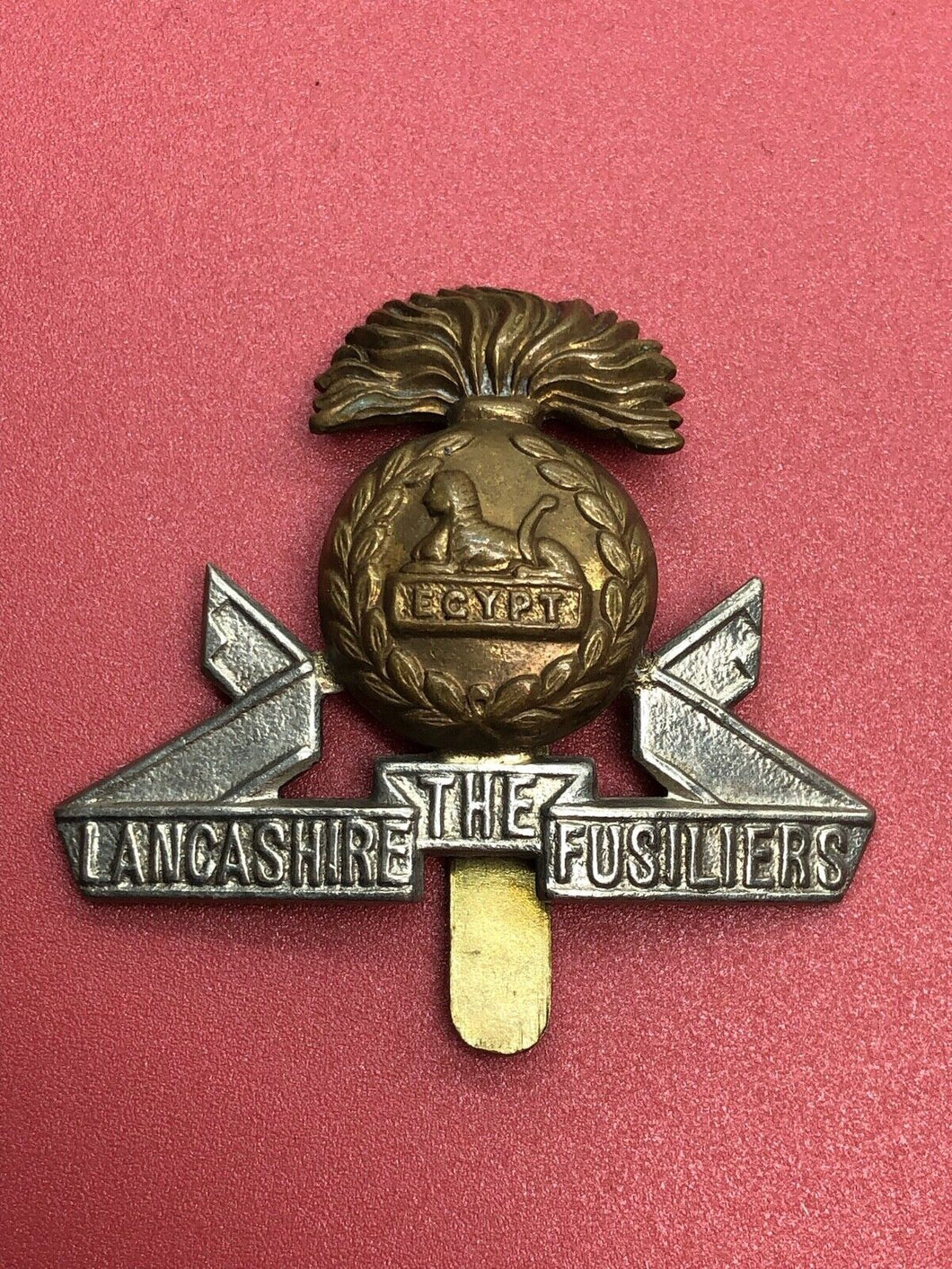 Original WW2 British Army Cap Badge - The Lancashire Fusiliers