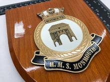 Load image into Gallery viewer, Genuine British Navy Regimental Wall Plaque - H.M.S Monmouth
