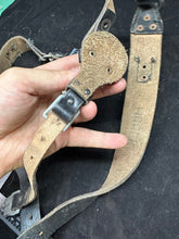 Load image into Gallery viewer, Original German Army WW2 Style Solider Equipment Leather Y Straps
