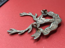 Load image into Gallery viewer, Original WW2 British Army Kings Crown Cap Badge - Seaforth Highlanders
