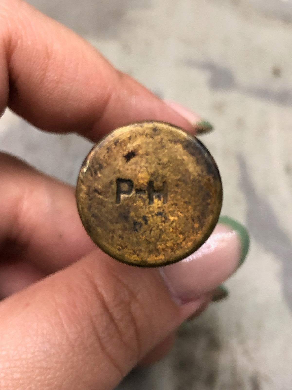 Original WW1 British Army SMLE Enfield Brass Oil Bottle - P-H Maker Marked - The Militaria Shop