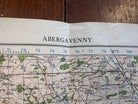 Original WW2 British Army GSGS OS Map of England & Wales - Abergavenny - The Militaria Shop