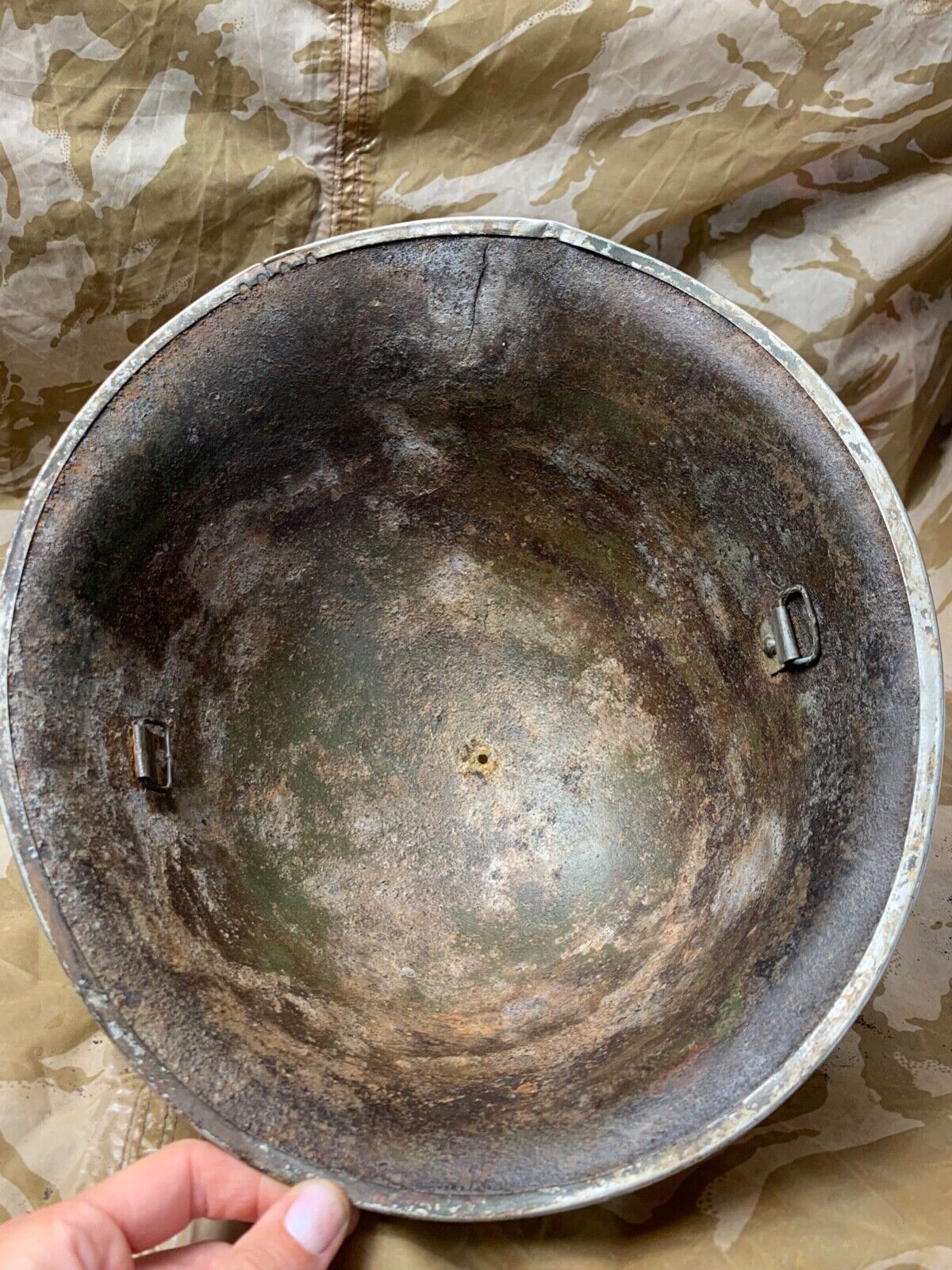 WW2 Mk3 High Rivet Turtle - British / Canadian Army Helmet - Nice Original - The Militaria Shop