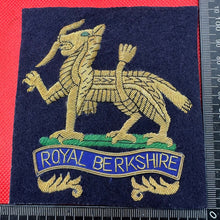 Load image into Gallery viewer, British Army Bullion Embroidered Blazer Badge - Royal Berkshire Regiment
