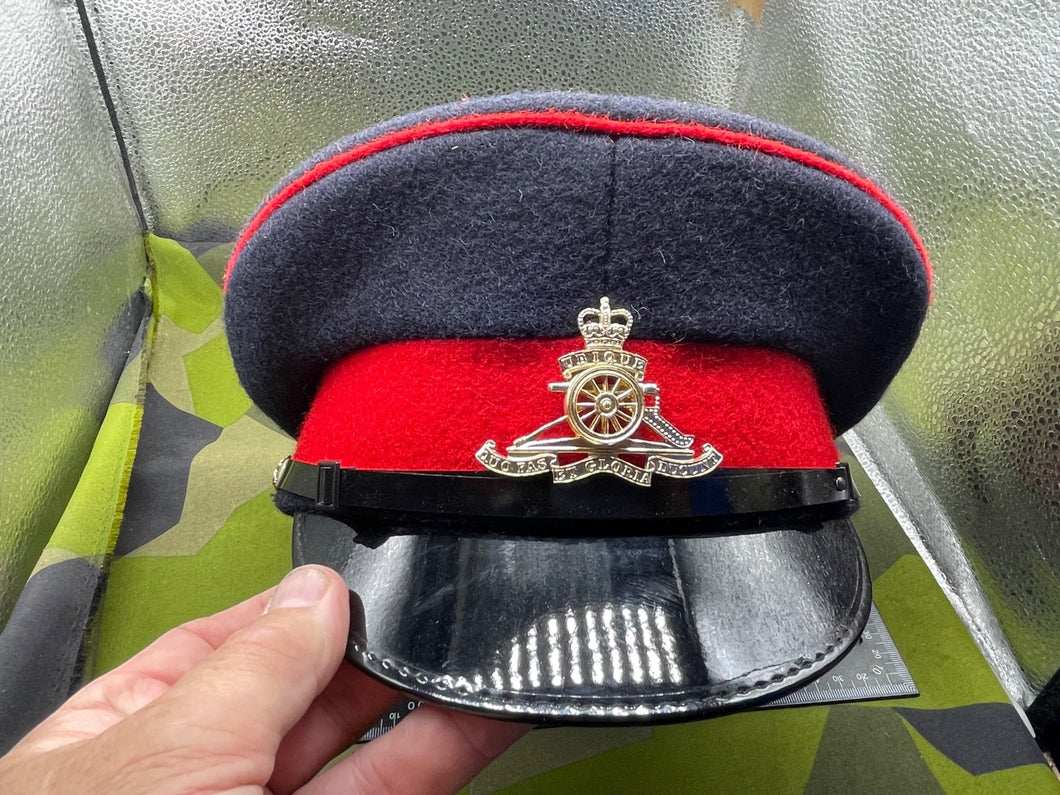 Original British Army Royal Artillery Peaked Cap - Size 56cm - The Militaria Shop