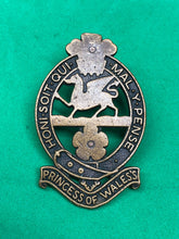 Load image into Gallery viewer, Genuine British Army Preincess of Wales Royal Regiment Cap Badge - FIRMIN
