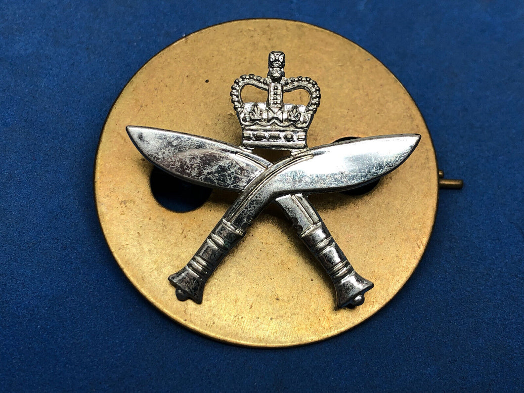 Genuine British Army Royal Gurkha Rifles Cap Badge - Queen's Crown
