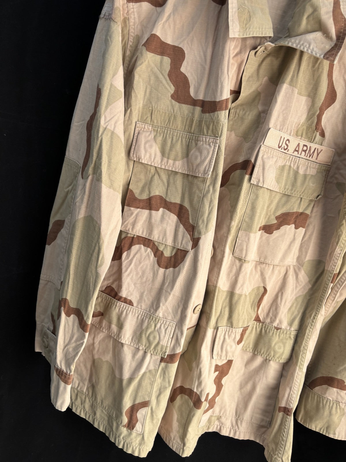 Gulf War US Army DCU Camouflaged Combat Field Coat/Jacket - Medium/ Long - The Militaria Shop